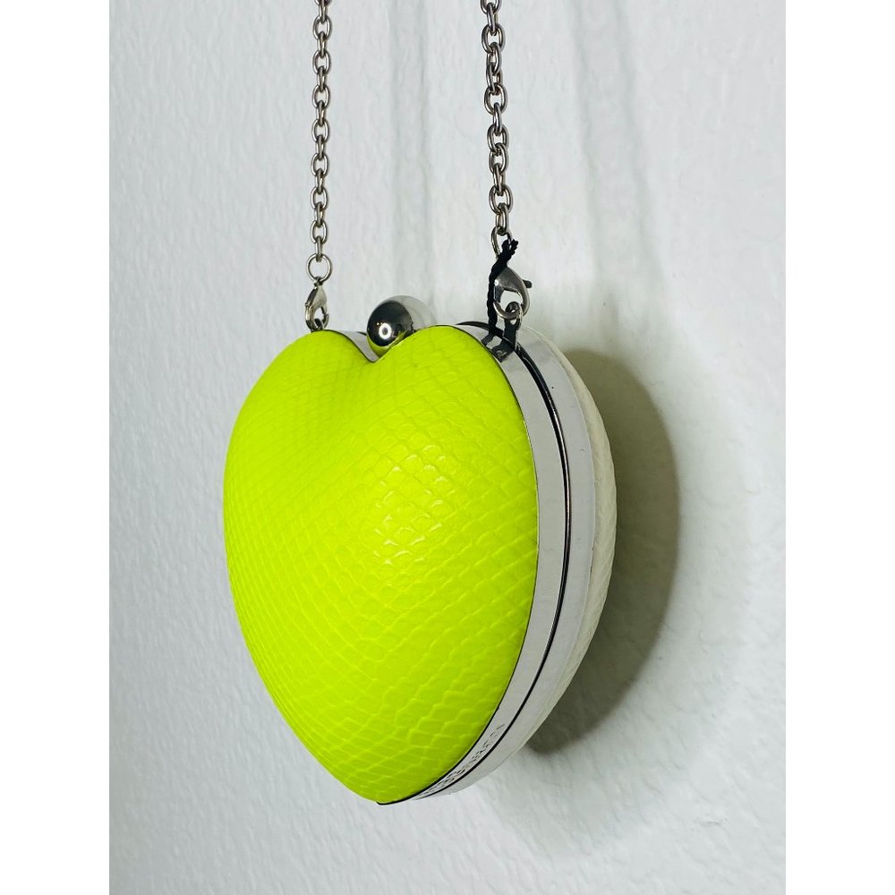 NEON HEART CHAIN WALLET/CLUTCH NWOT